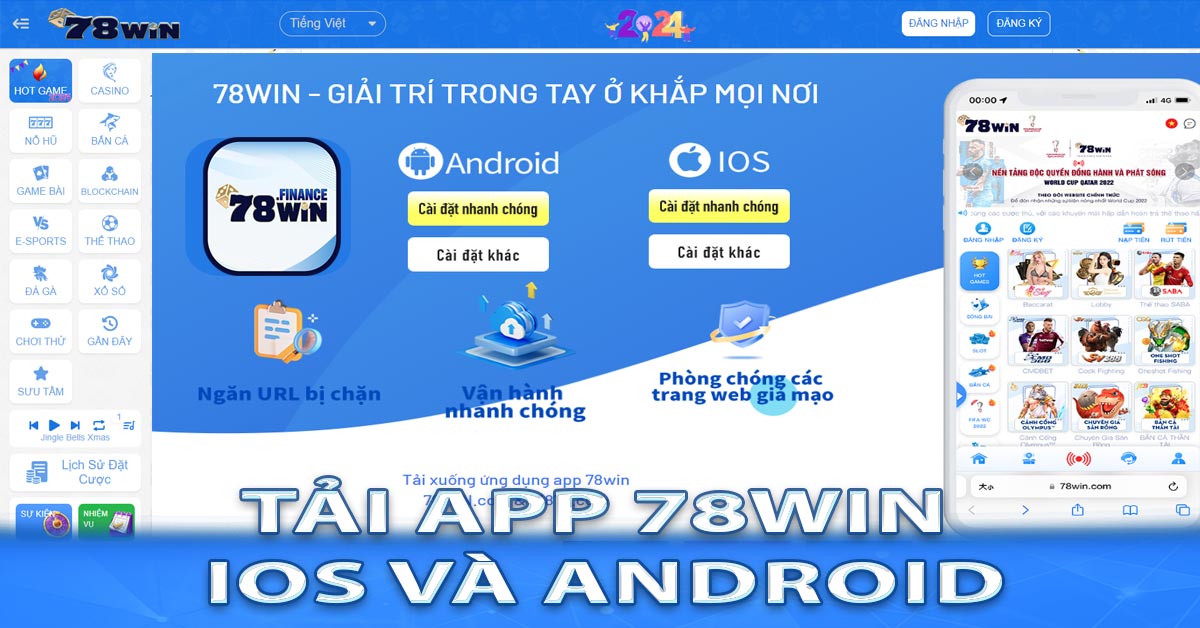 Tải app 78win dễ dàng cho iOS và APK